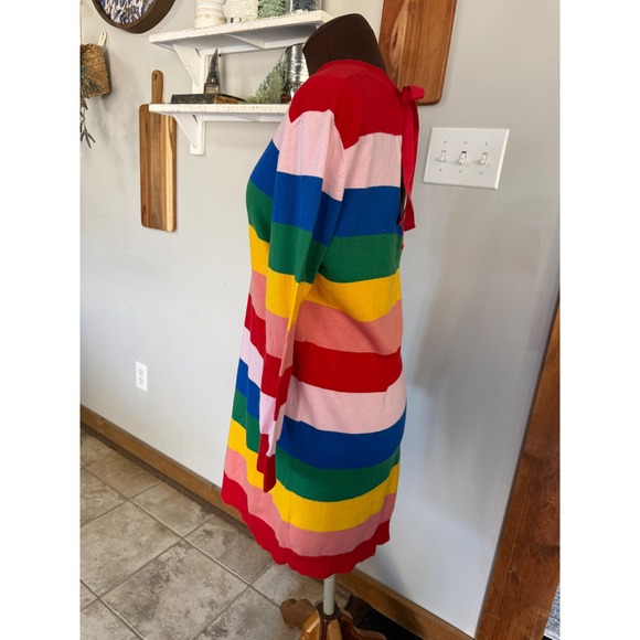 Chinti & Parker Rainbow Striped Sweater Dress Open Back Tie Detail Small UK - Picture 3 of 12